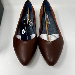 Dr. Scholl's Brown Pointed Toe Flats
